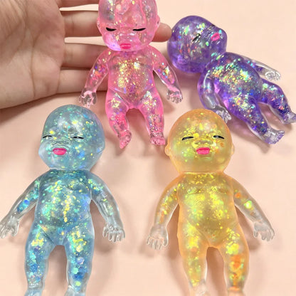 Sparkle Squishy Sensory Buddy- Glitter Stress Relief Fidget Toy